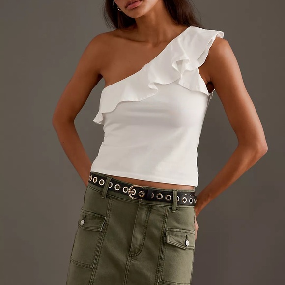 Maeve One-Shoulder Ruffled Top - Picture 8 of 9